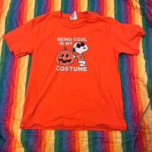 Orange VTG Snoopy Halloween‎ Kids Tee Unisex